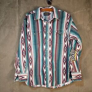 Panhandle Slim XL Southwestern Aztec Western Cowboy Rodeo 90s Handmade Patch‎